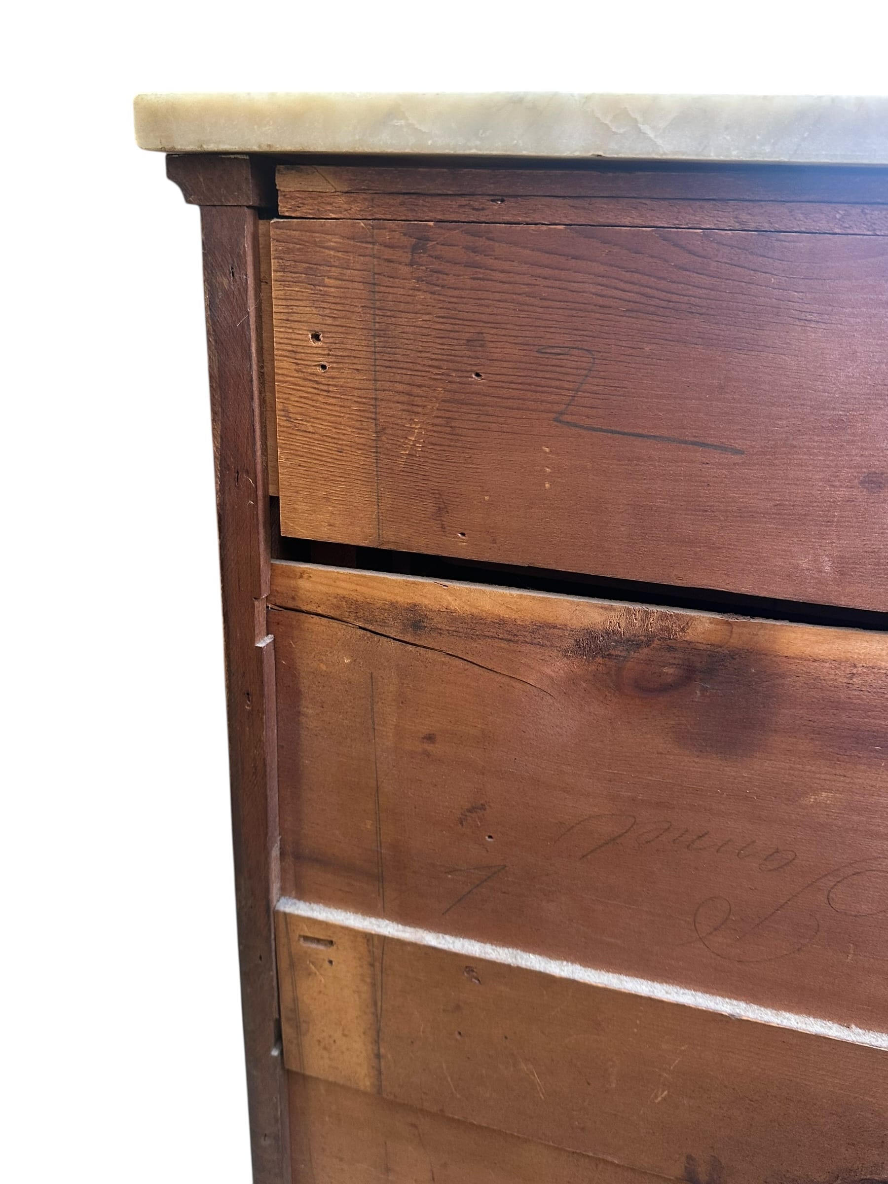 Antique Marble Topped French Provincial Sideboard | IdleHour