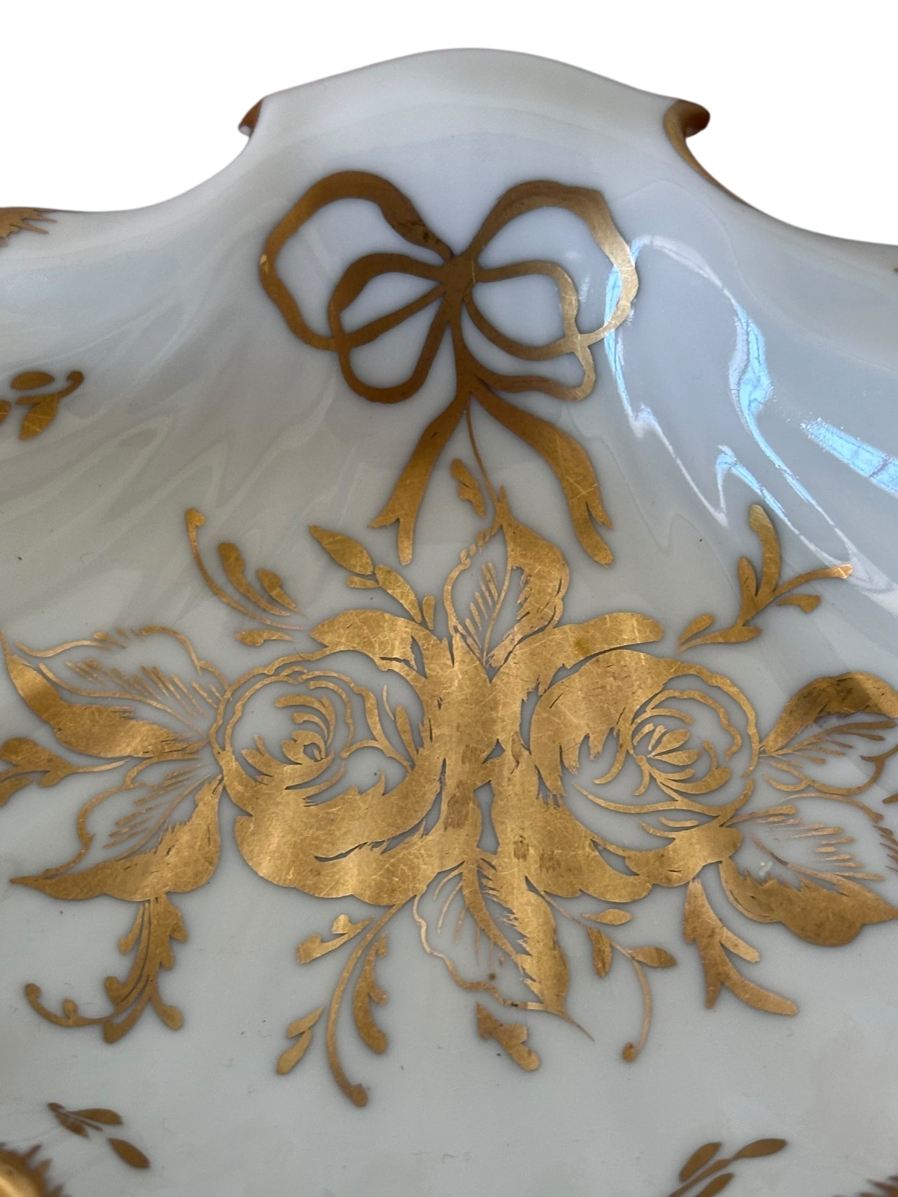 Rare Mid-20th Century Limoges “Édition D’Art” Shell Dish by Porcelaine De Couleuvre, France | IdleHour