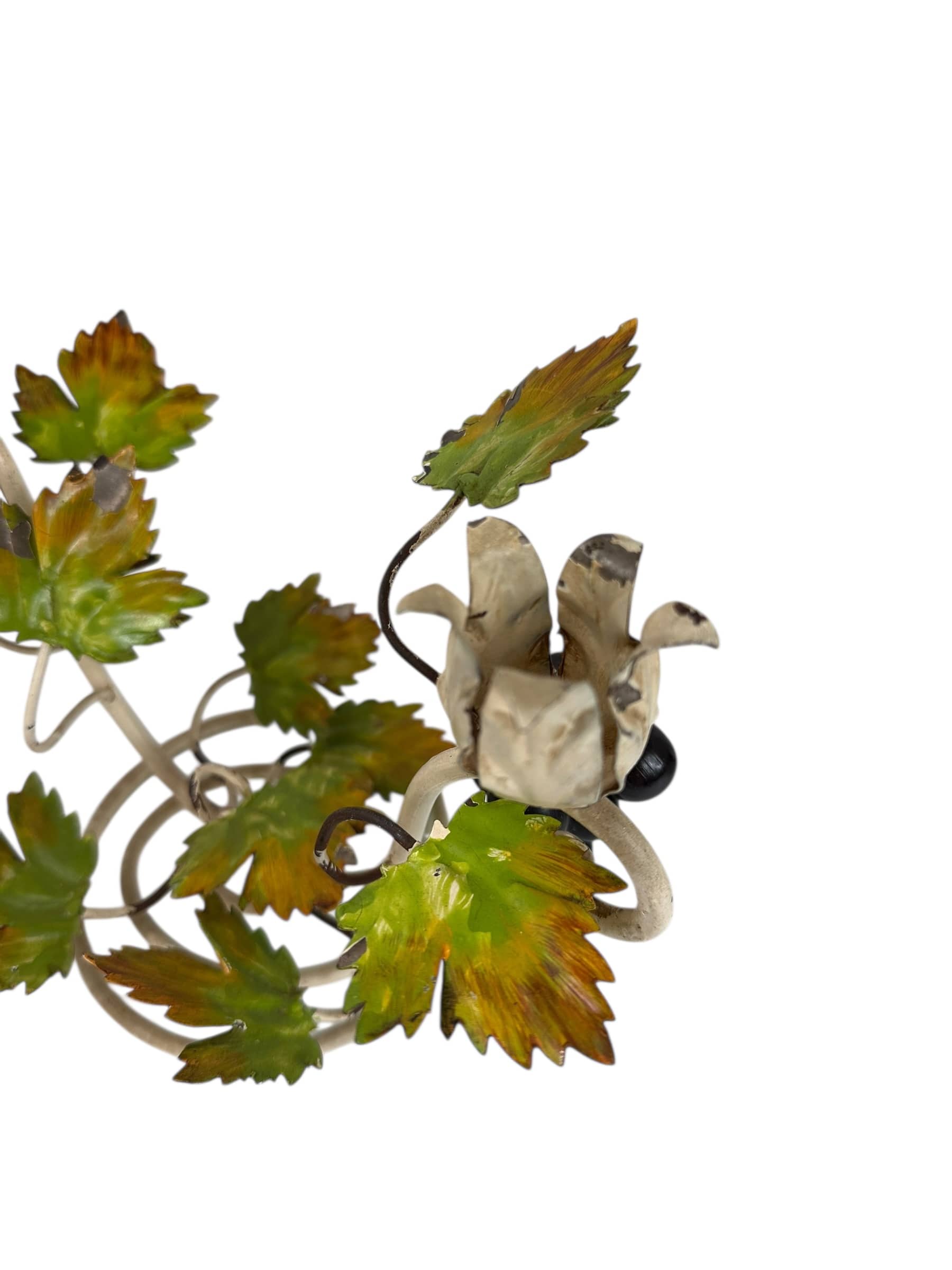Pair of Vintage Tole Grapevine Candlesticks | IdleHour