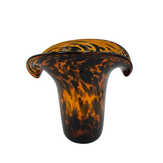 Aerin Tortoise Glass Vase With Curled Lip | IdleHour