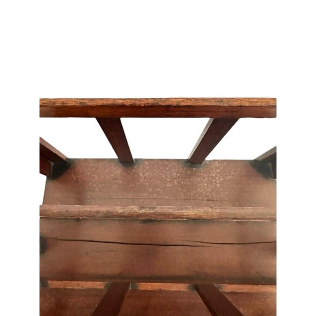 Antique 19th Century English Sheraton Canterbury Mahogany Magazine Rack | IdleHour