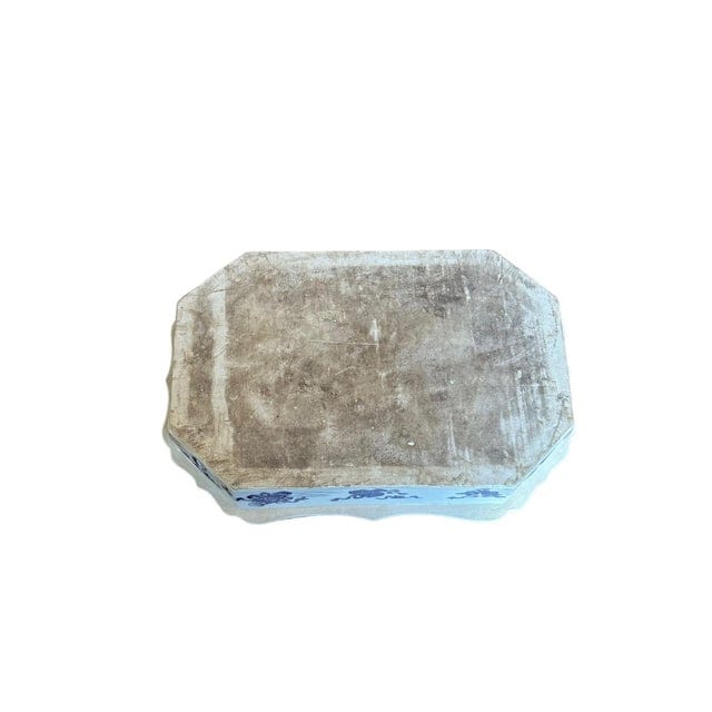 Antique Blue and White Chinoiserie Warming Dish With Pagoda Scenes | IdleHour
