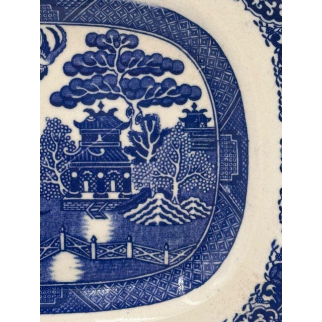 Antique Britannia Pottery Company Blue Willow Platter | IdleHour