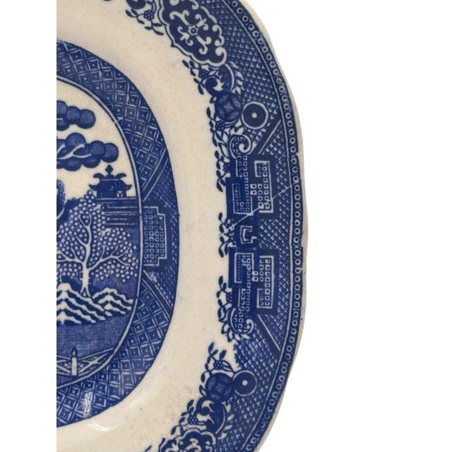 Antique Britannia Pottery Company Blue Willow Platter | IdleHour