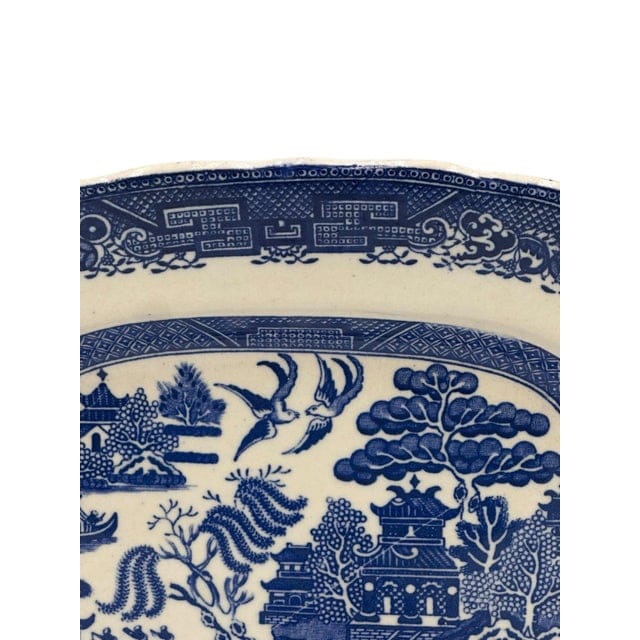 Antique Britannia Pottery Company Blue Willow Platter | IdleHour