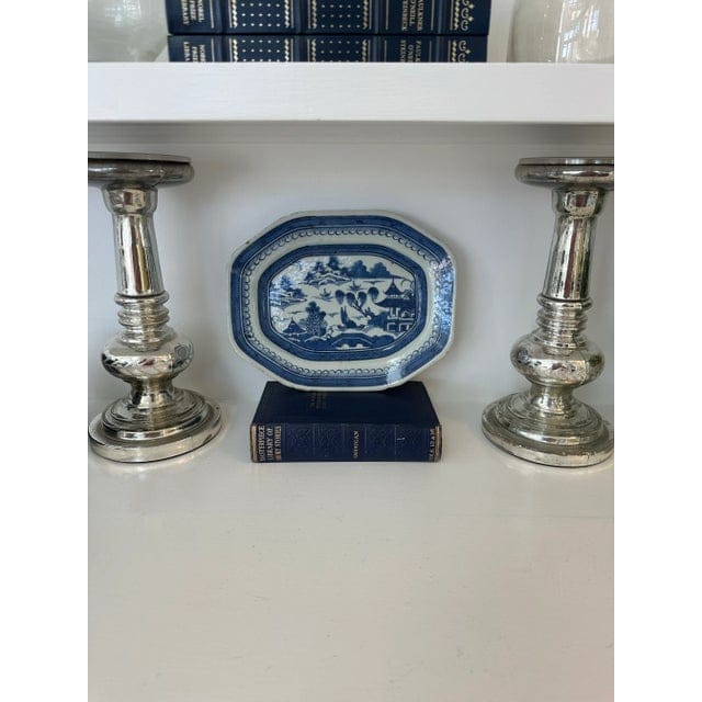 Antique Chinese Blue and White Octagonal Porcelain Platter | IdleHour
