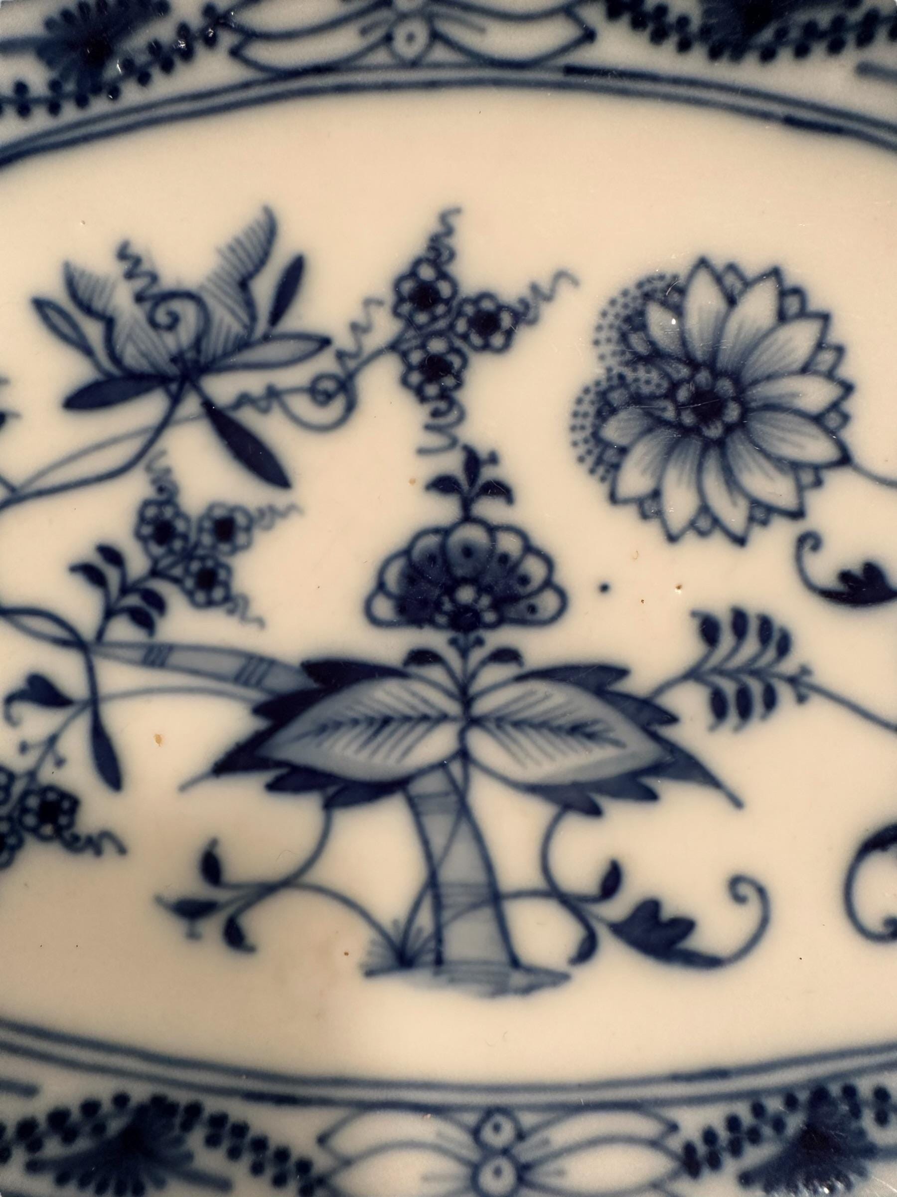 Antique Early 20th Century Meissen Teichert Blue Onion Bowl | IdleHour