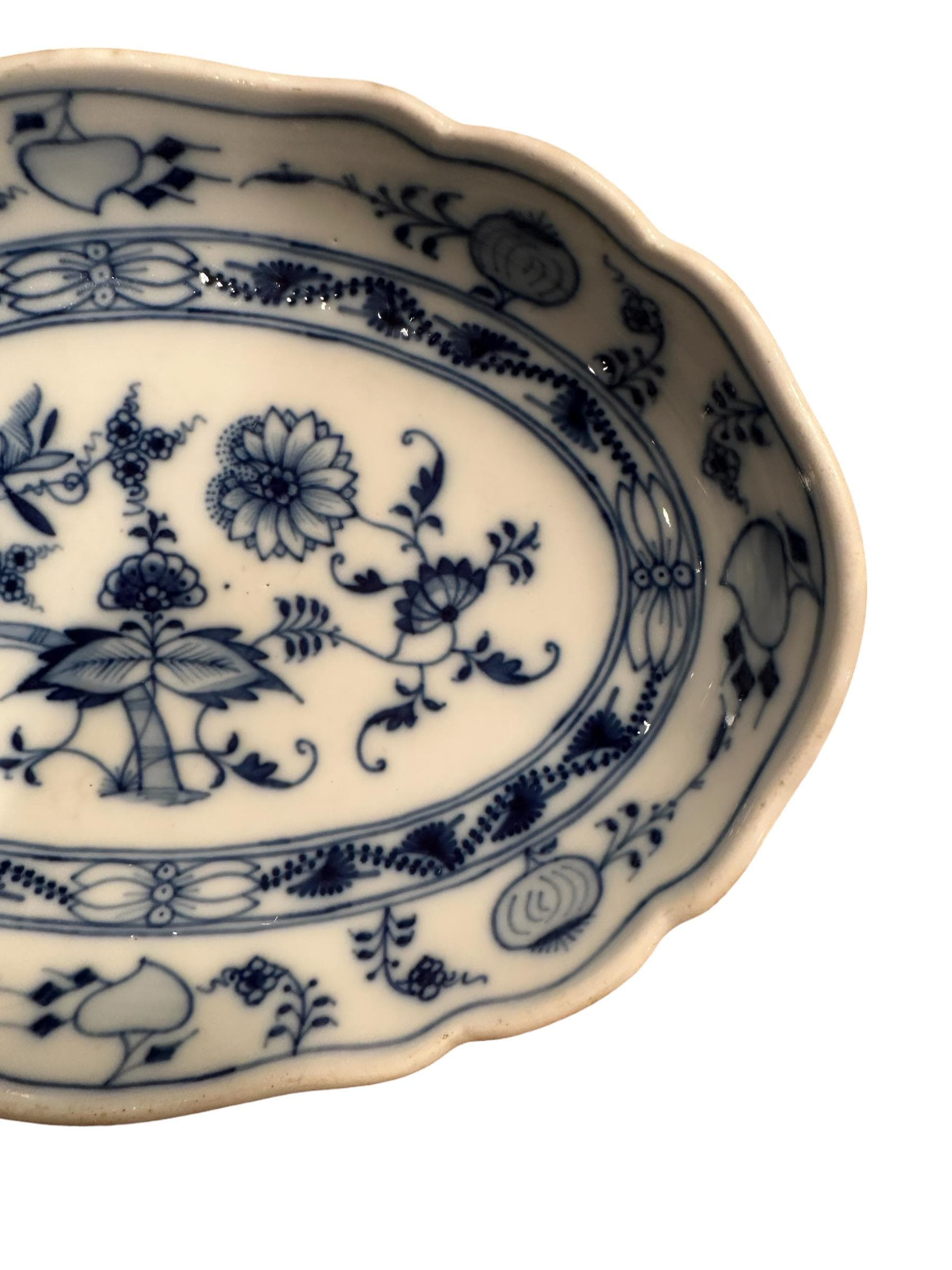 Antique Early 20th Century Meissen Teichert Blue Onion Bowl | IdleHour