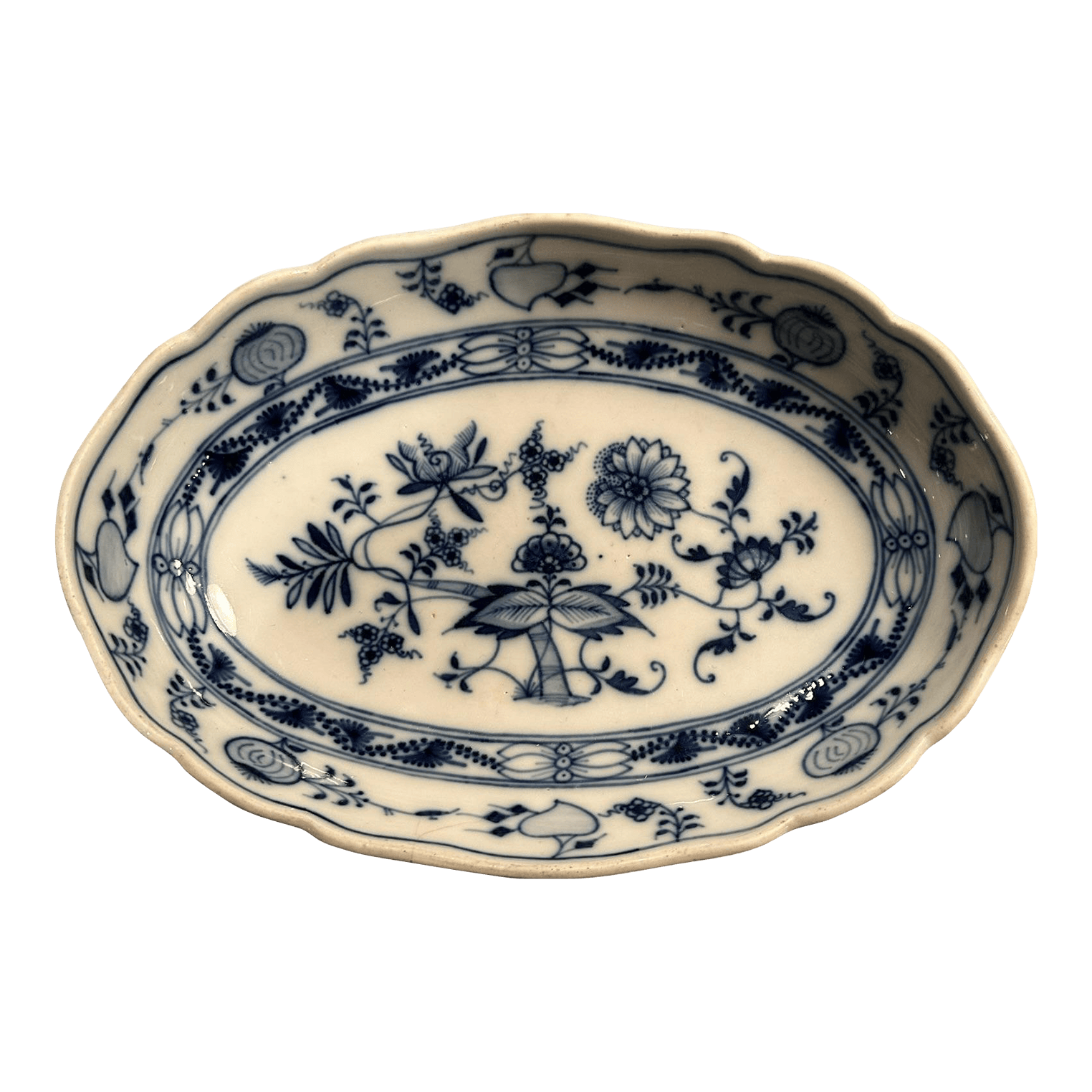 Antique Early 20th Century Meissen Teichert Blue Onion Bowl | IdleHour