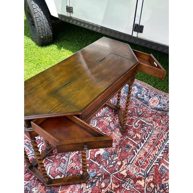 Antique English Charles II Style Barley Twist Writing Desk | IdleHour