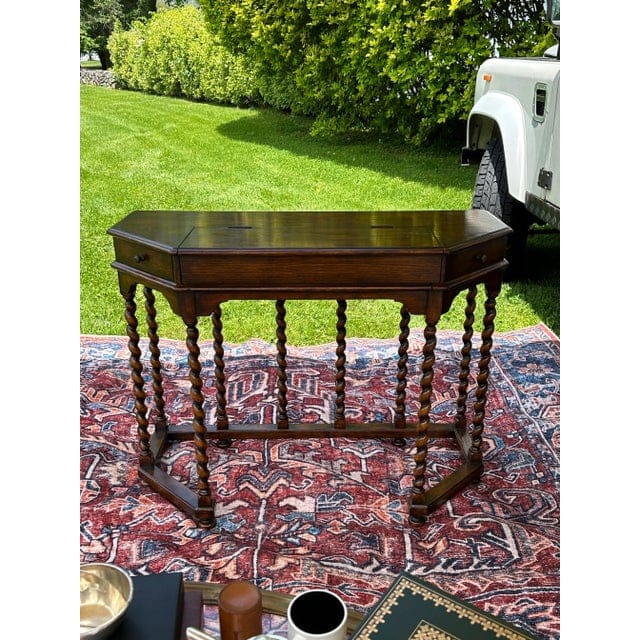 Antique English Charles II Style Barley Twist Writing Desk | IdleHour