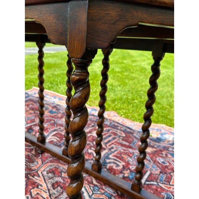 Antique English Charles II Style Barley Twist Writing Desk | IdleHour