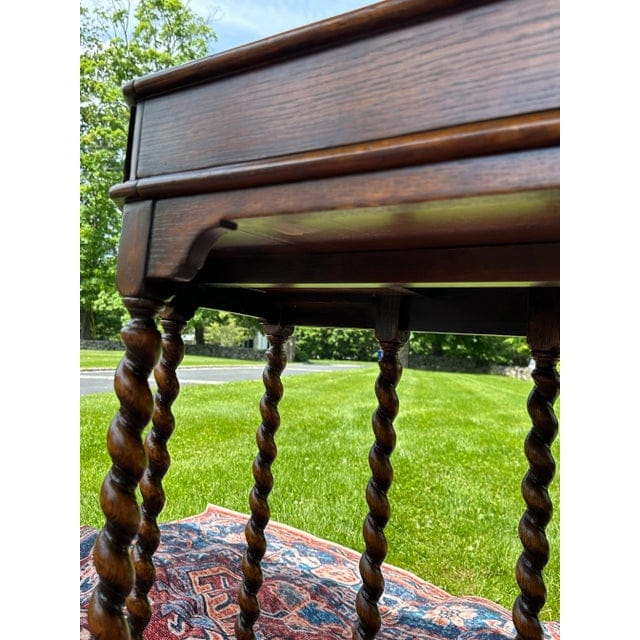 Antique English Charles II Style Barley Twist Writing Desk | IdleHour