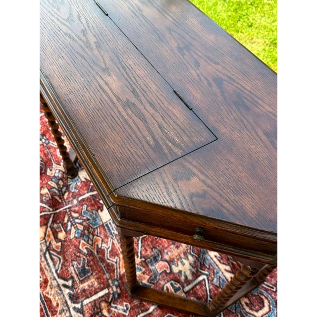 Antique English Charles II Style Barley Twist Writing Desk | IdleHour
