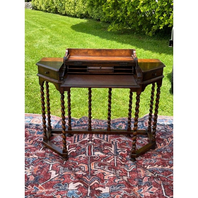 Antique English Charles II Style Barley Twist Writing Desk | IdleHour