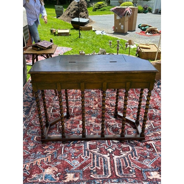 Antique English Charles II Style Barley Twist Writing Desk | IdleHour