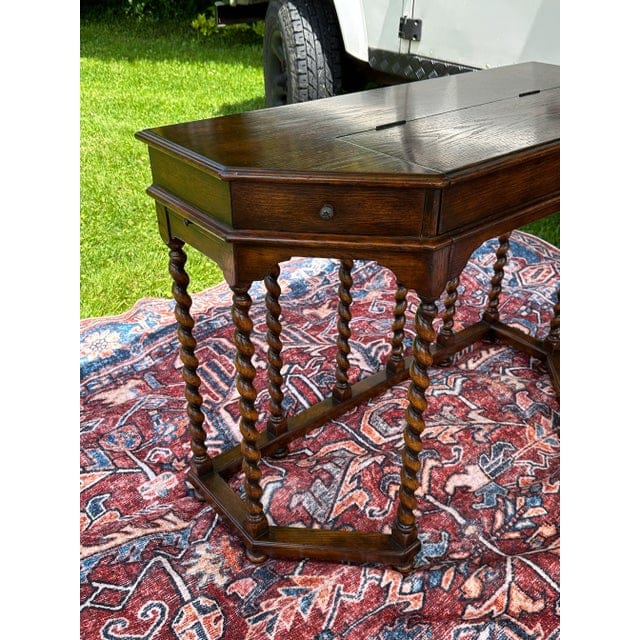 Antique English Charles II Style Barley Twist Writing Desk | IdleHour