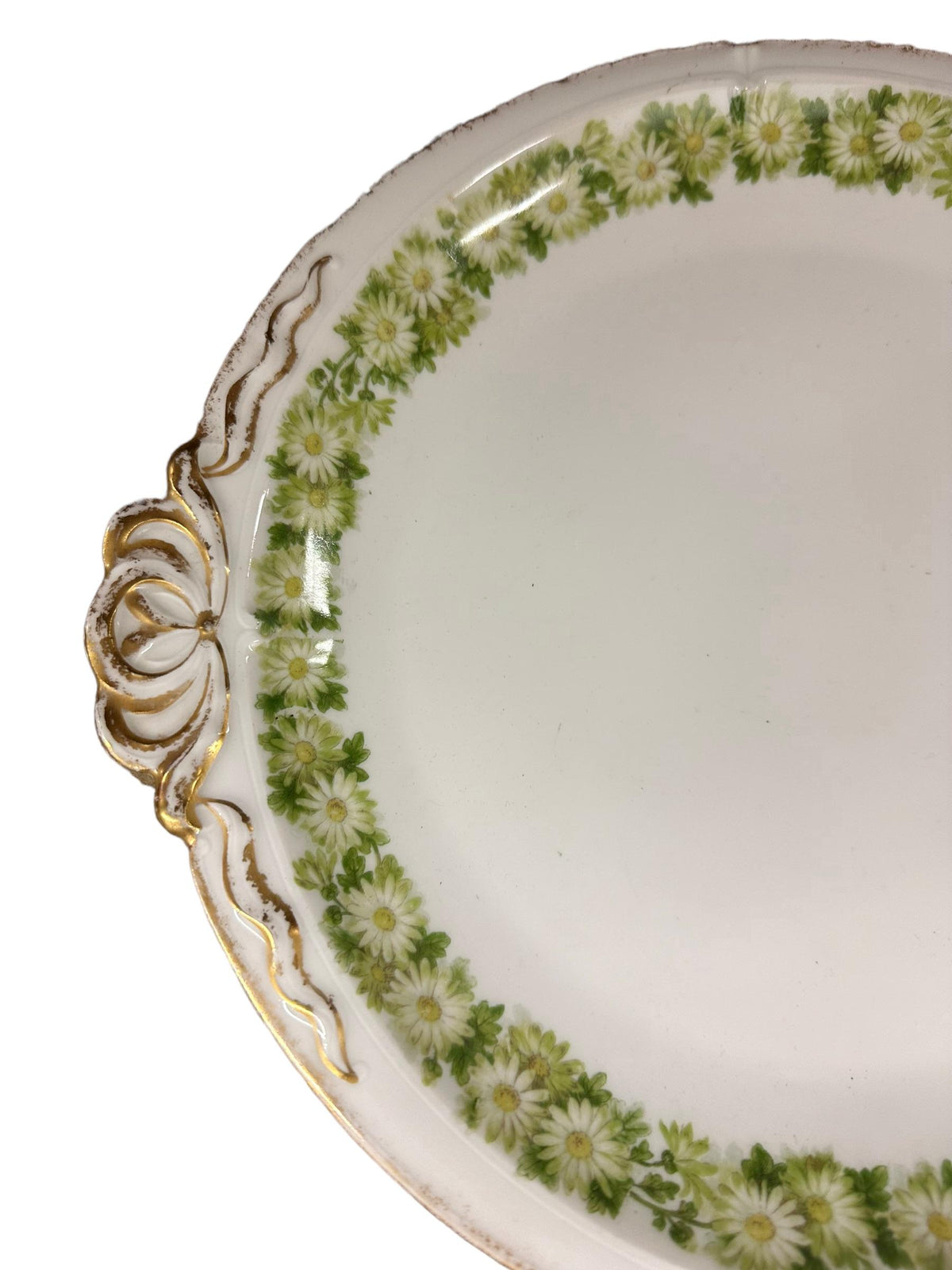 Antique Haviland Limoges Gilded Platter With Daisy Chain Pattern | IdleHour