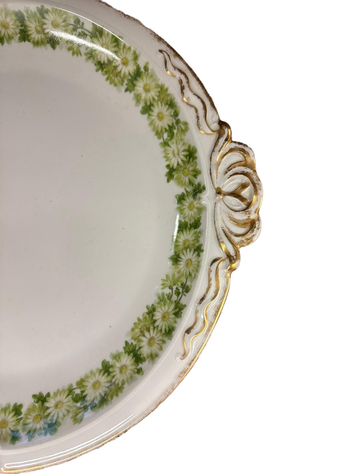Antique Haviland Limoges Gilded Platter With Daisy Chain Pattern | IdleHour