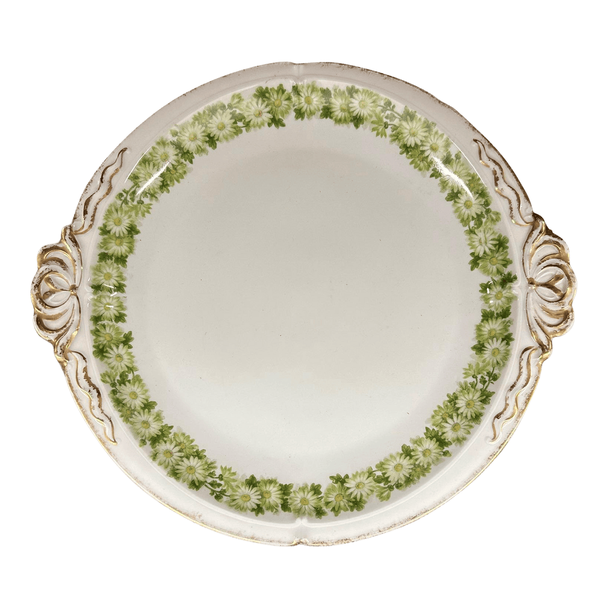 Antique Haviland Limoges Gilded Platter With Daisy Chain Pattern | IdleHour