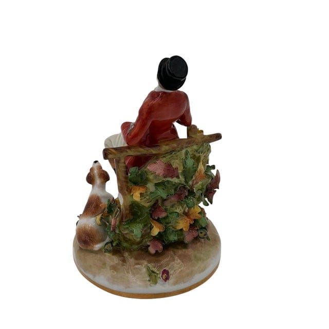 Antique Von Scheirholz Fox Hunting Figurine With Beagle, 1907-1920s | IdleHour