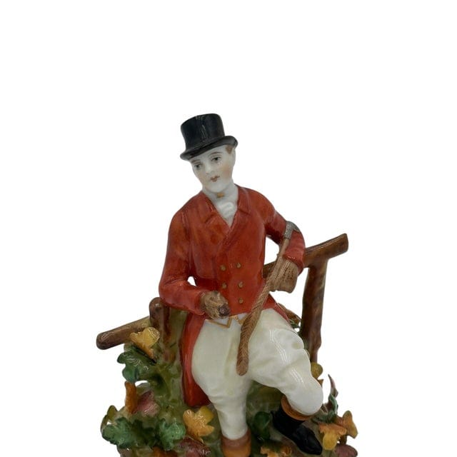 Antique Von Scheirholz Fox Hunting Figurine With Beagle, 1907-1920s | IdleHour
