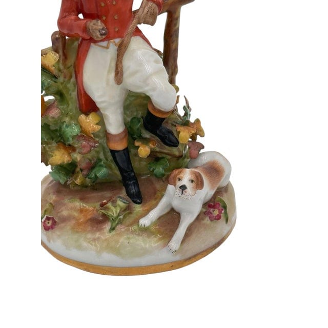 Antique Von Scheirholz Fox Hunting Figurine With Beagle, 1907-1920s | IdleHour