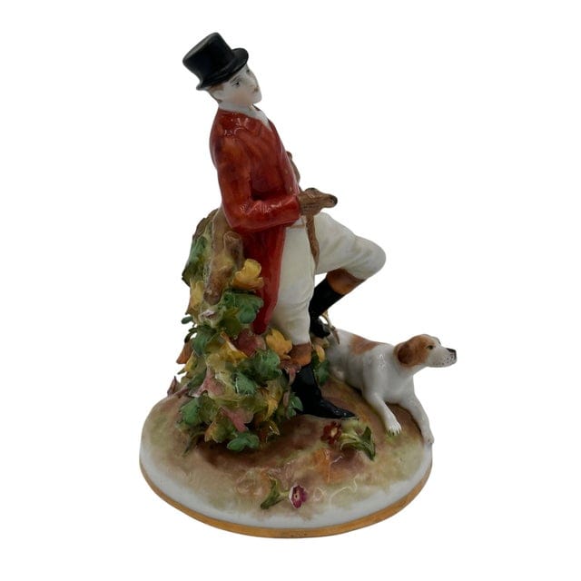 Antique Von Scheirholz Fox Hunting Figurine With Beagle, 1907-1920s | IdleHour