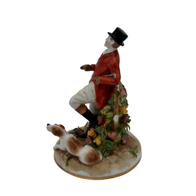 Antique Von Scheirholz Fox Hunting Figurine With Beagle, 1907-1920s | IdleHour