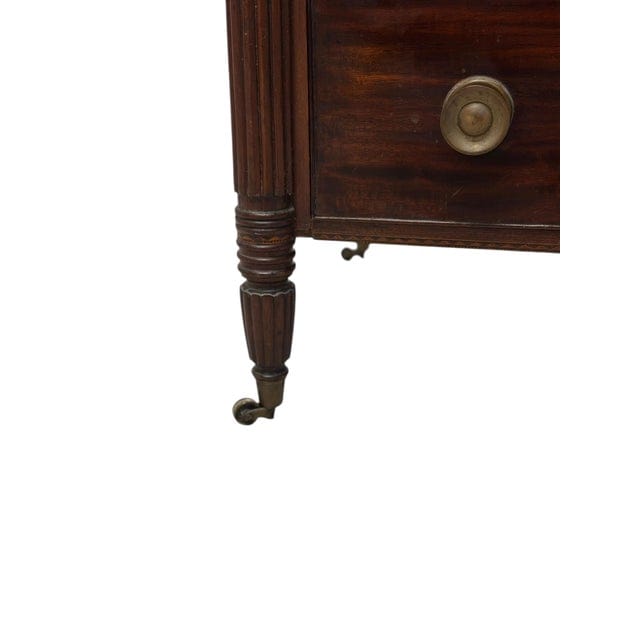 Early 19th Century Federal Mahogany Four Drawer Cookie Corner Chest With Marquetry C. 1820 | IdleHour