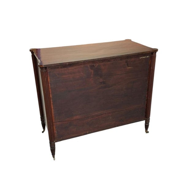 Early 19th Century Federal Mahogany Four Drawer Cookie Corner Chest With Marquetry C. 1820 | IdleHour