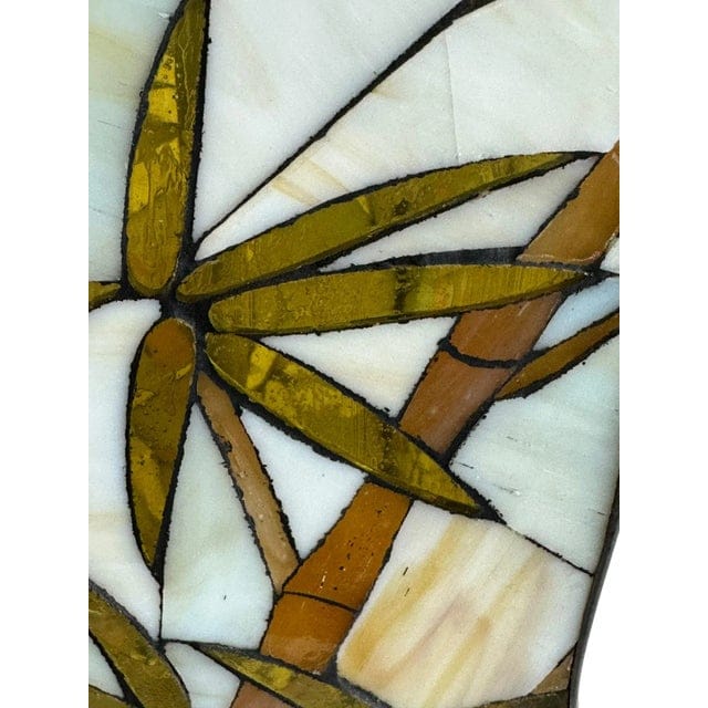 Early 20th Century Arts and Crafts Stained Glass Bamboo Lamp | IdleHour