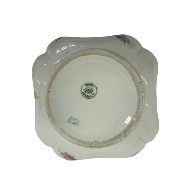 Early 20th Century Limoges Scalloped Butterfly Bowl With 22k Gold Gilded Edge | IdleHour