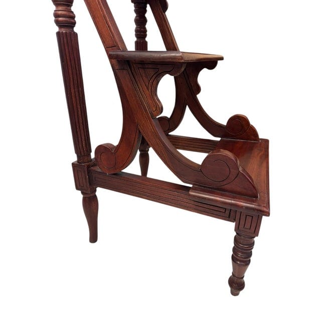 Early 20th Century Regency Style Mahogany Library Steps | IdleHour