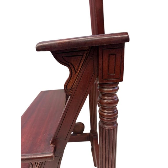 Early 20th Century Regency Style Mahogany Library Steps | IdleHour