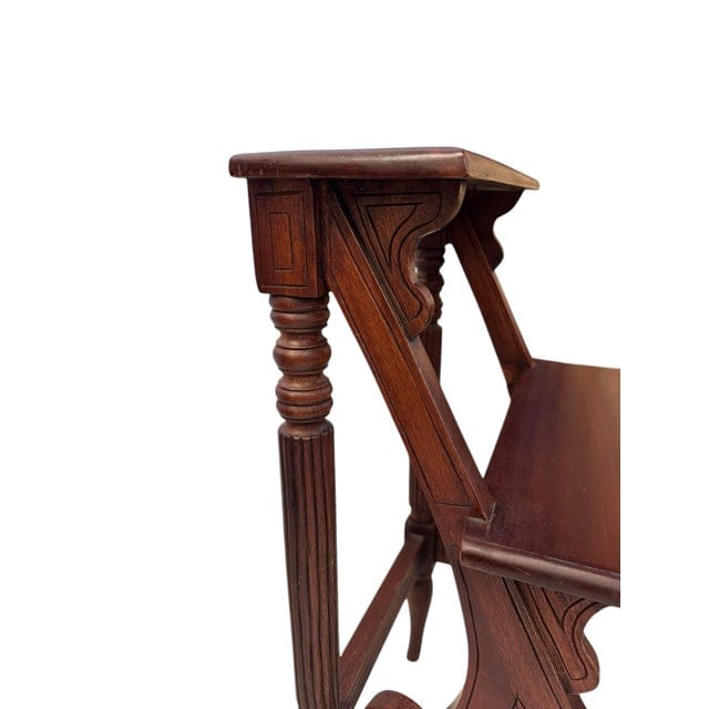 Early 20th Century Regency Style Mahogany Library Steps | IdleHour