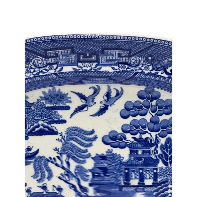 Early 20th Century Wedgwood & Co. Blue Willow Transferware Platter | IdleHour