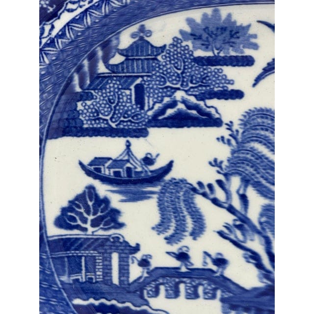 Early 20th Century Wedgwood & Co. Blue Willow Transferware Platter | IdleHour