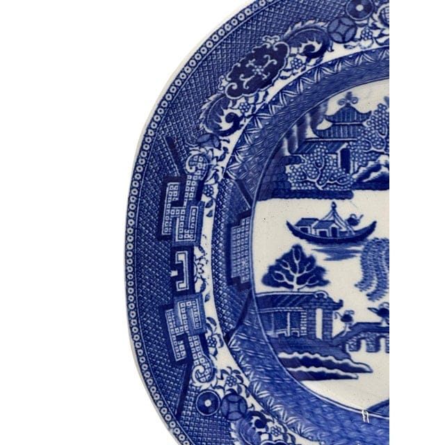 Early 20th Century Wedgwood & Co. Blue Willow Transferware Platter | IdleHour