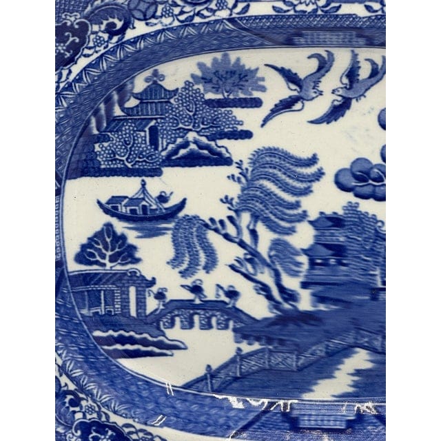 Early 20th Century Wedgwood & Co. Blue Willow Transferware Platter | IdleHour