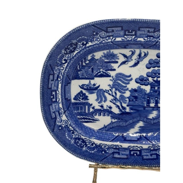 Early 20th Century Wedgwood & Co. Blue Willow Transferware Platter | IdleHour