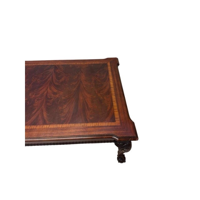 Flame Mahogany Ball & Claw Chippendale Style Cocktail Table Attributed to Thomasville | IdleHour