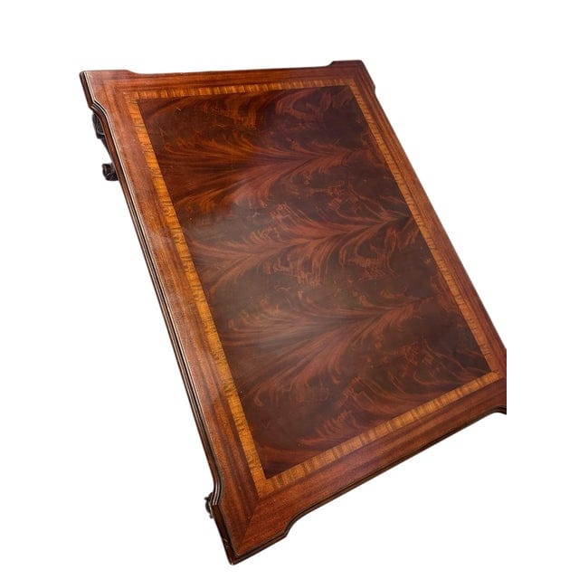 Flame Mahogany Ball & Claw Chippendale Style Cocktail Table Attributed to Thomasville | IdleHour