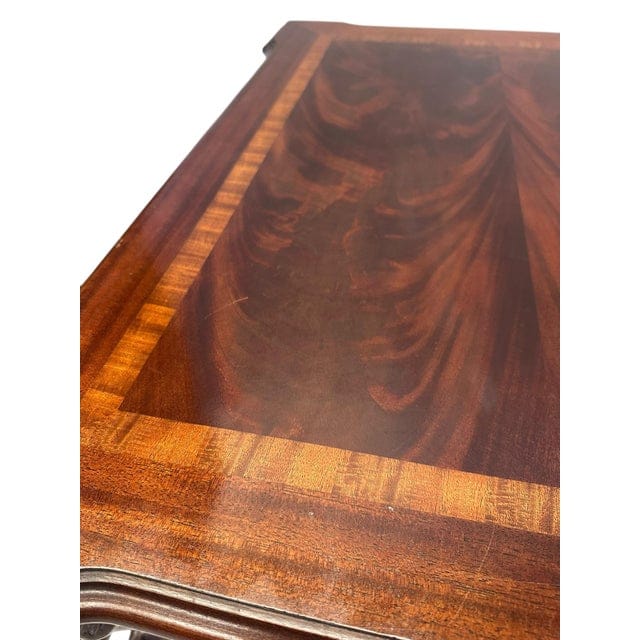 Flame Mahogany Ball & Claw Chippendale Style Cocktail Table Attributed to Thomasville | IdleHour