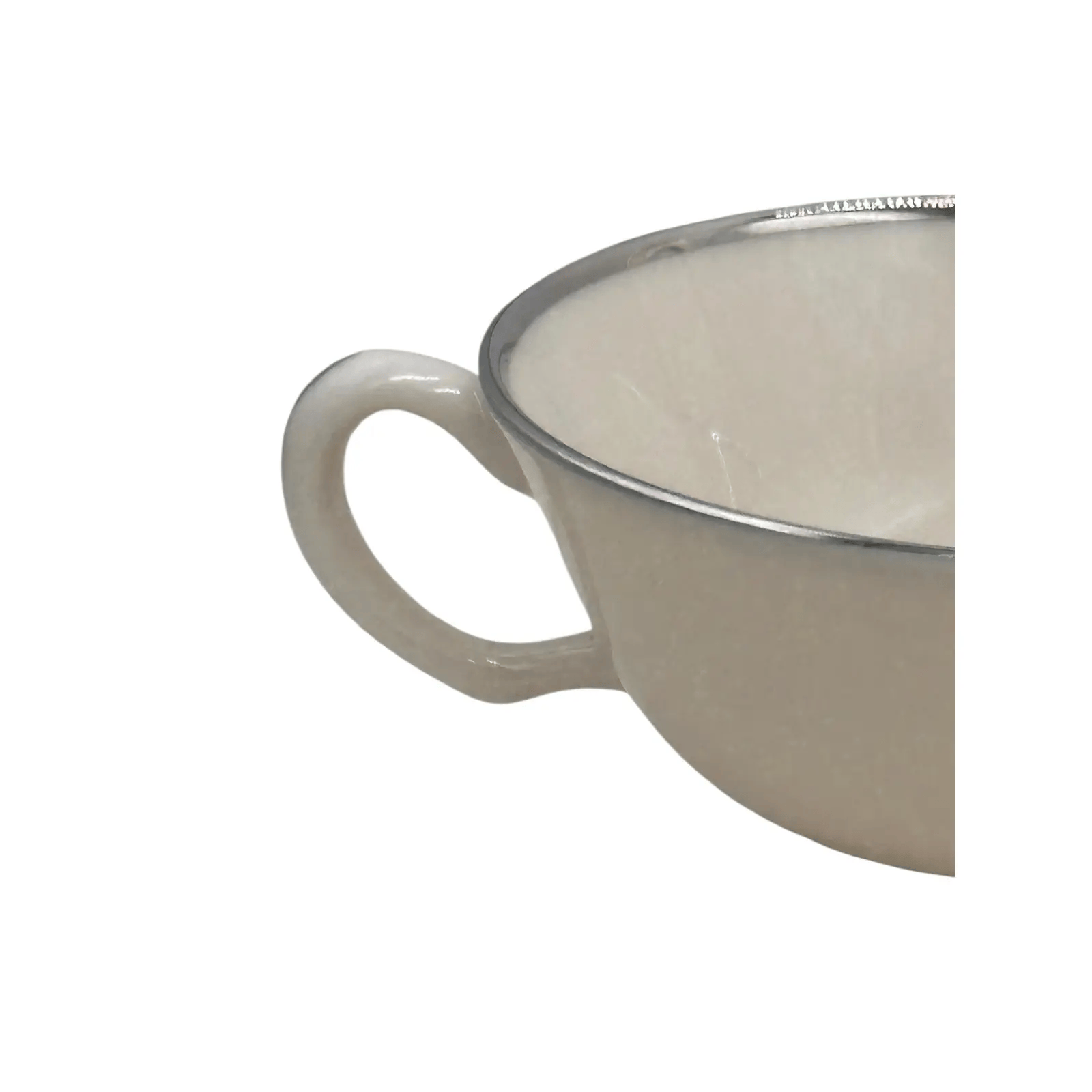 Late 20th Century Lenox Montclair China Set — Ivory With Platinum Rim — Complete Set for 8 — 33 Pieces | IdleHour