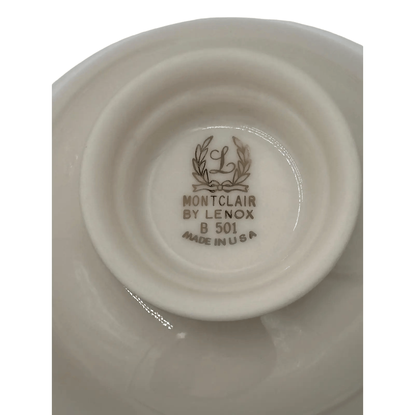 Late 20th Century Lenox Montclair China Set — Ivory With Platinum Rim — Complete Set for 8 — 33 Pieces | IdleHour