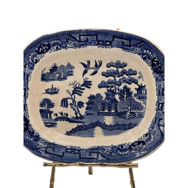 J. Jackson & Co. Blue Willow Platter, Late 19th Century | IdleHour