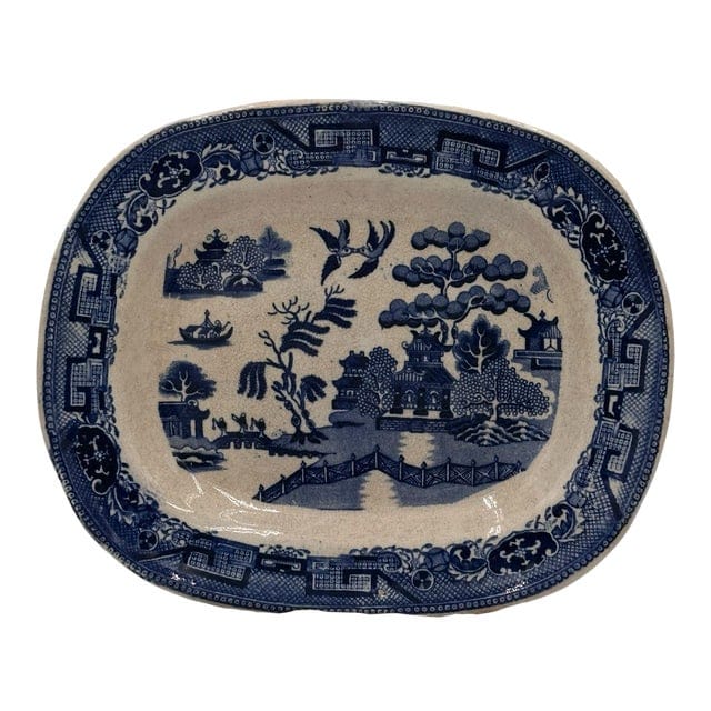 J. Jackson & Co. Blue Willow Platter, Late 19th Century | IdleHour