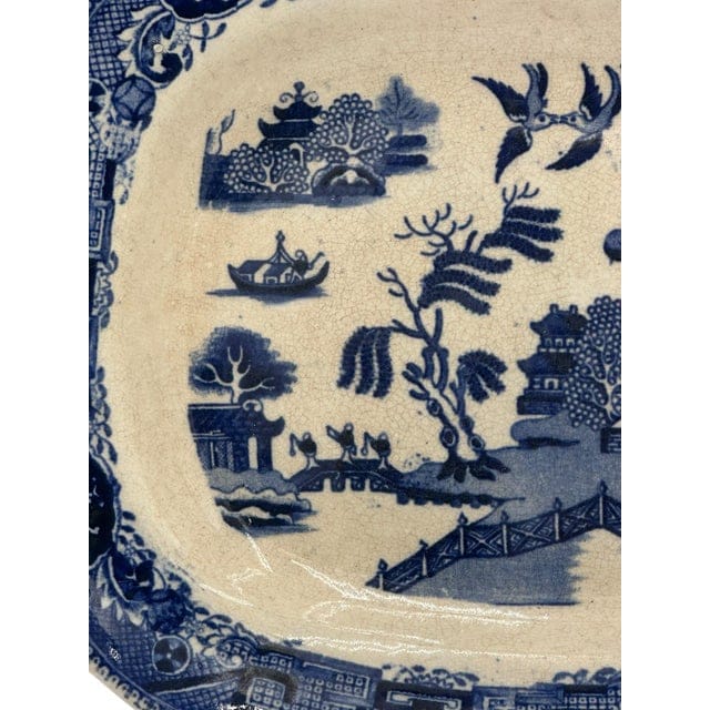 J. Jackson & Co. Blue Willow Platter, Late 19th Century | IdleHour