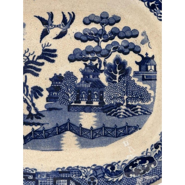 J. Jackson & Co. Blue Willow Platter, Late 19th Century | IdleHour